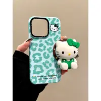适用苹果iphone16/17promax豹纹猫15pro磁吸14支架13小清新手机壳