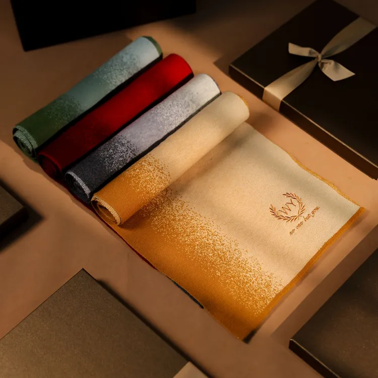 [定制刺绣]男士围巾百搭秋冬季送男朋友保暖生日圣诞节礼物礼盒装