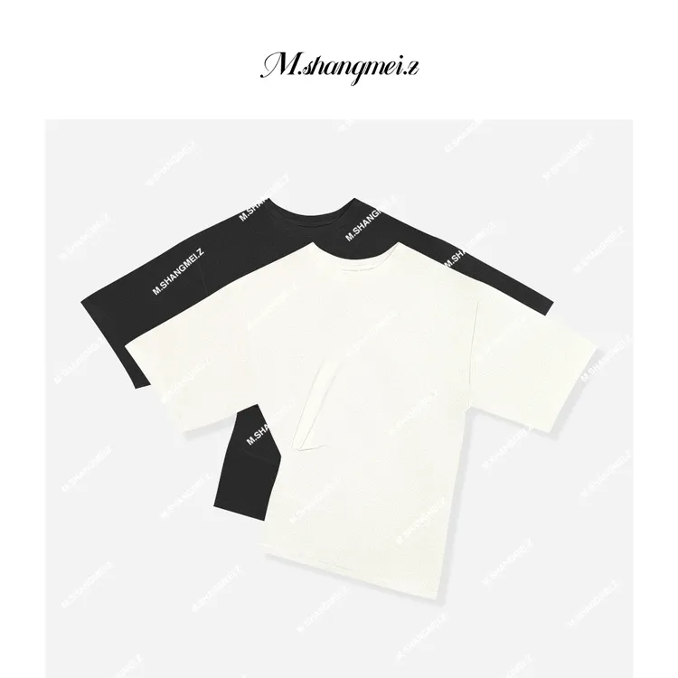 M.SHANGMEI.Z/沐熙【收腰T】美大哥轻奢设计师时尚圆领T恤X05T3515