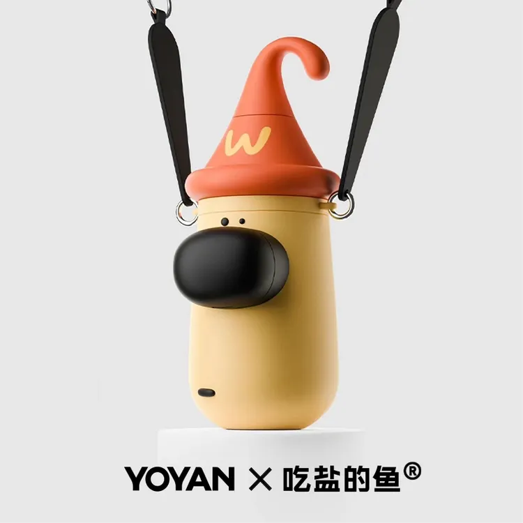 吃盐的鱼有颜小狗保温杯高颜值女学生316L保冷带吸管背带儿童水杯