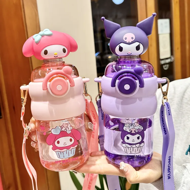 三丽鸥儿童水杯tritan女孩上学专用防摔塑料杯大容量学生吸管水壶