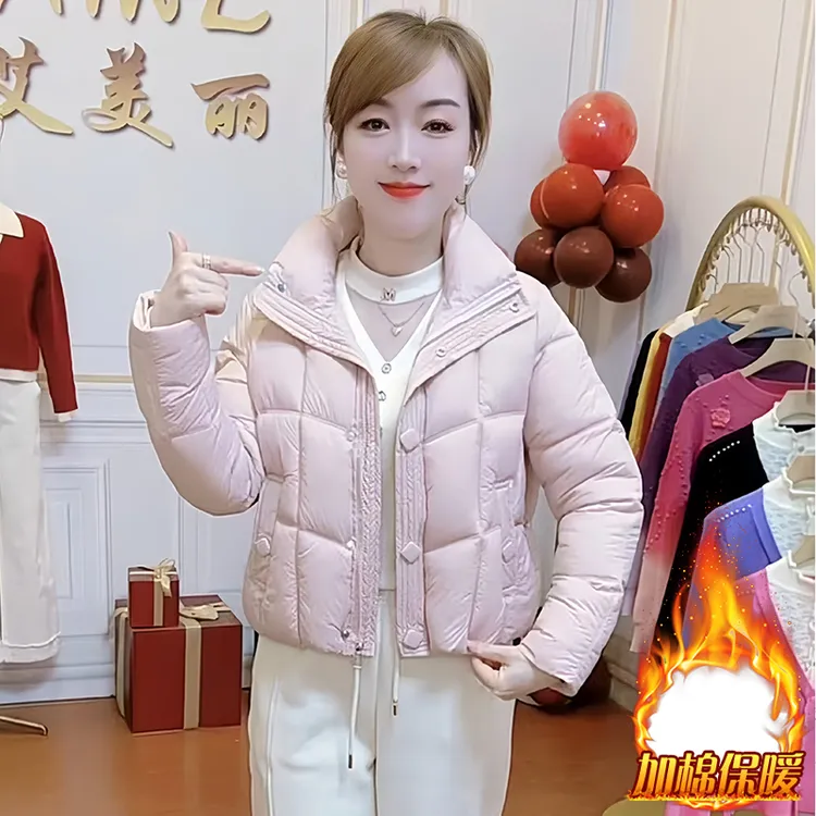 小个子减龄羽绒棉服女2025年冬季新款时尚洋气加厚泡芙面包服外套