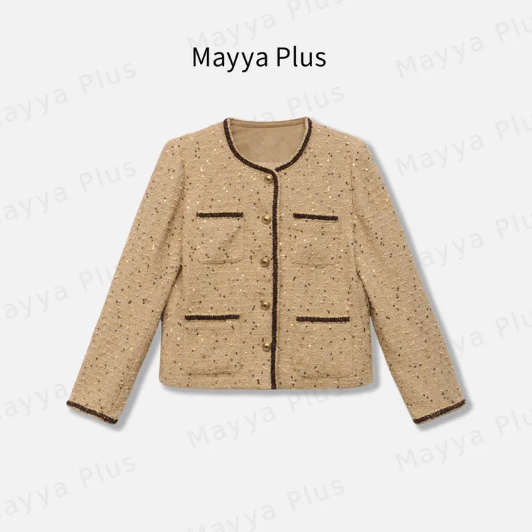 【千禧回忆】Mayya Plus麦芽定制气质显瘦流光风梭织外套32536976