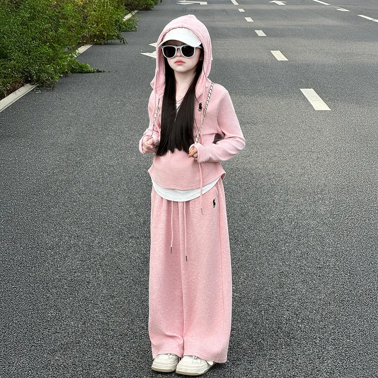 女童早秋穿搭套装2025新款儿童洋气运动服女大童时髦秋装韩系穿搭