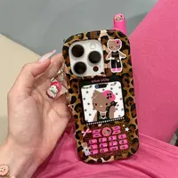 大哥大豹纹长腿kitty适用iPhone17苹果16ProMax/14/13手机壳高级