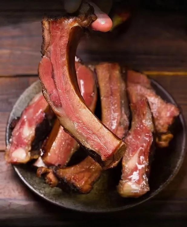 【老吴家腊味】柴火烟熏腊排骨湖南农家风味湖南特产咸香美食