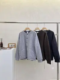 针织拼接长袖开衫秋季新款羊毛打底衫开衫外套男女