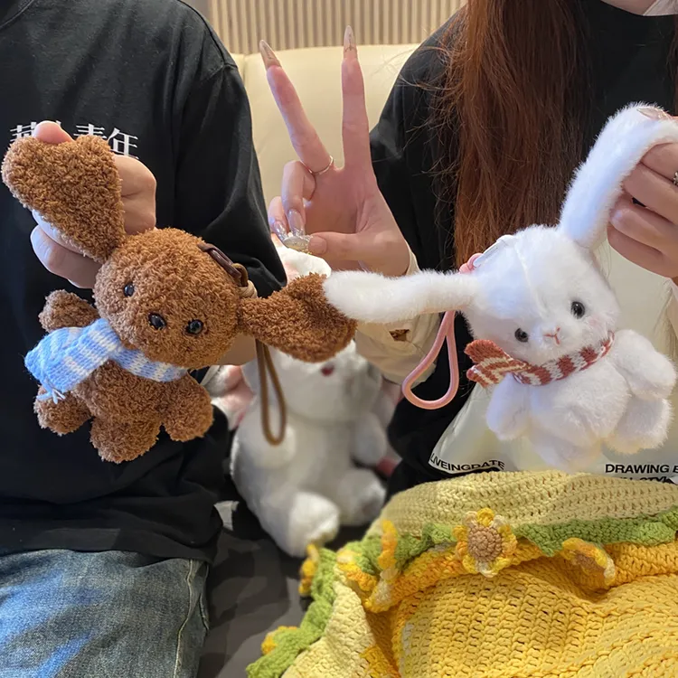 感应节拍琴泰迪犬玩偶耳朵触碰钢琴音互动毛绒垂耳兔挂件