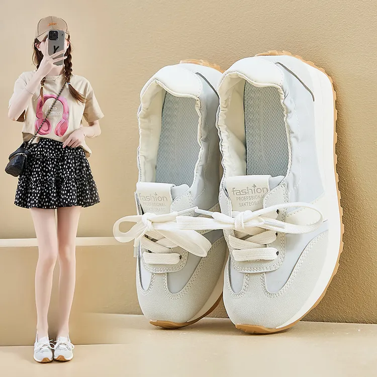 德训鞋女款久站不累2025新款春季运动休闲鞋ins潮软底爆款小白鞋