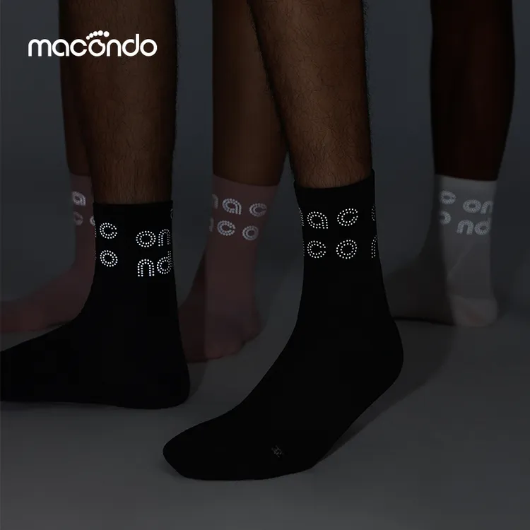 原创单品｜马孔多跑步进阶中筒袜3A级抗菌柔软毛巾底透气夜跑反光
