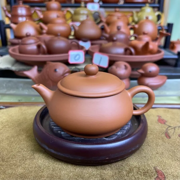 鸡蛋黄【明炉+茄瓜+石飘+梨壶+水平】潮州手拉壶原矿薄胎鸡蛋黄茶壶