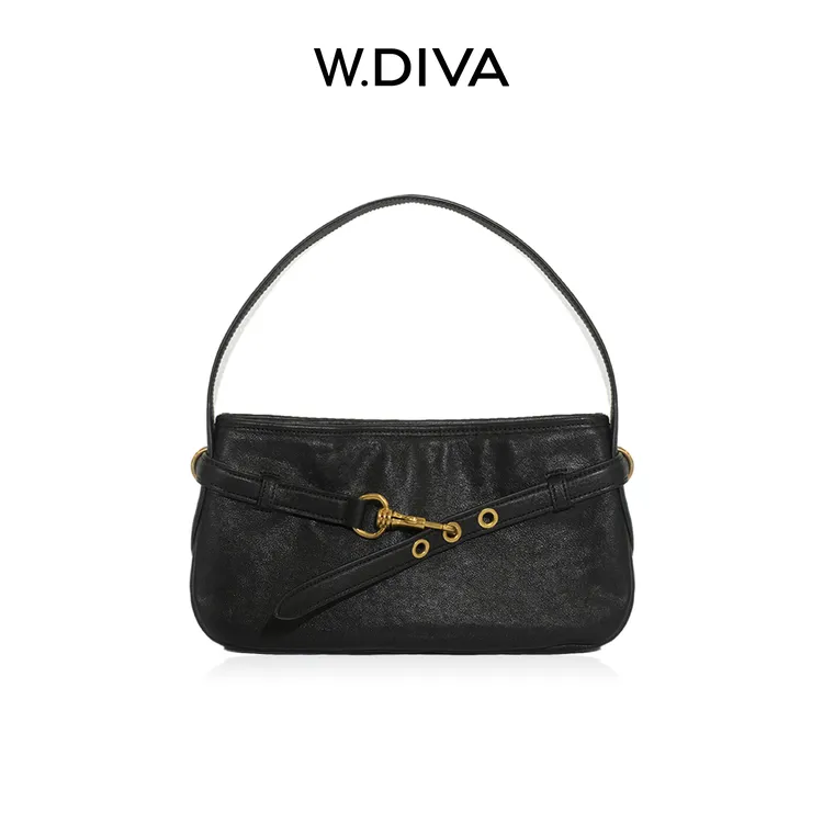 W.Diva【轻挎时光】vintage时尚学院气息肩背手提两用包包50B052592