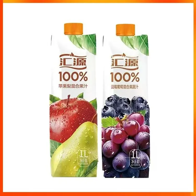 【1L*2大瓶】汇源100%苹果梨蓝莓葡萄混合果汁1L大盒