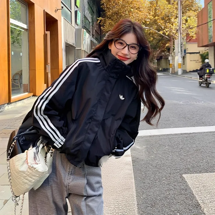 Adidas/阿迪达斯三叶草夹克女2025秋季新款运动服休闲外套JX1451