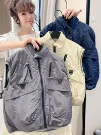 儿童新款马甲男童2025洋气外套工装帅气户外上衣夹棉加厚背心坎肩