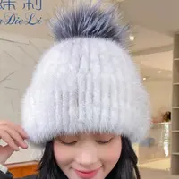 2025女士帽子包头针织帽字母秋冬帽水貂