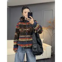 7886太谷休闲简约 常规款保暖百搭颗粒绒连帽太阳花简约开衫