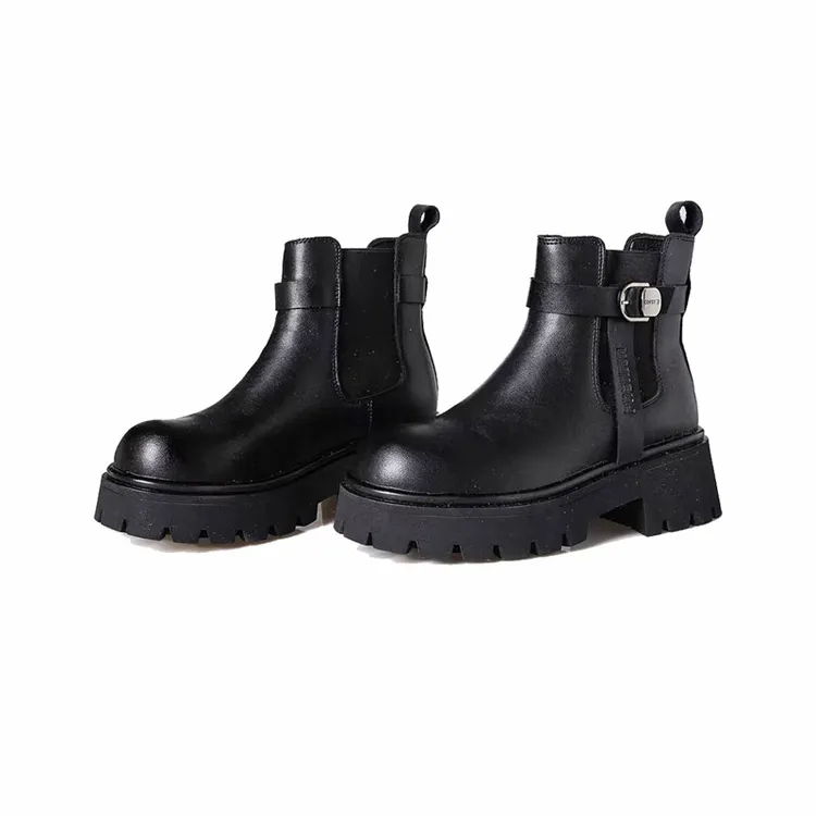 【运费补贴】冬季时尚百搭复古经典加绒厚底切尔西马丁靴8801-1 DD