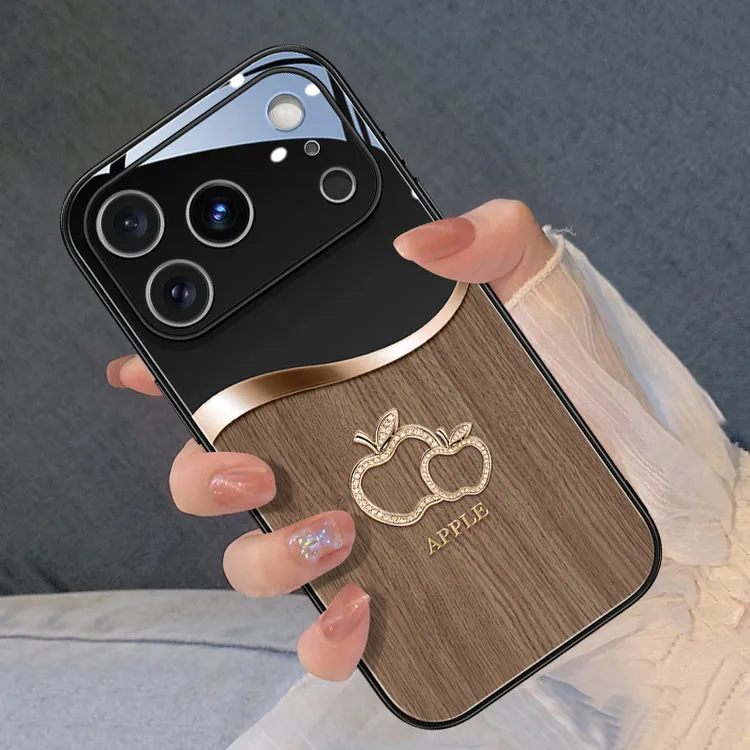 木纹苹果适用苹果17手机壳iphone16promax简约高级感ins风15pro