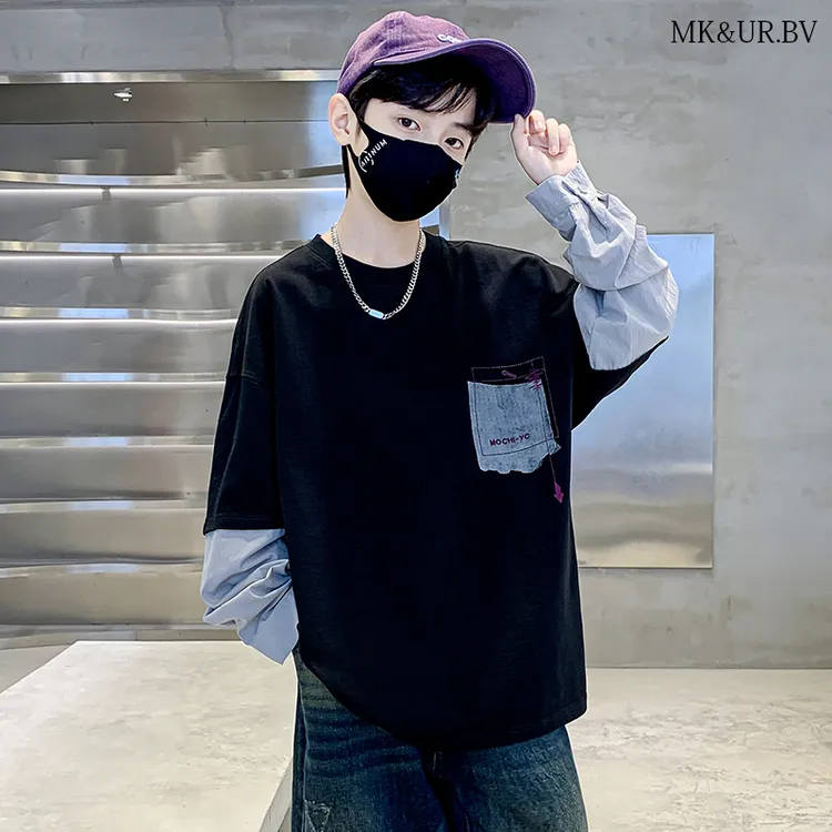MK&UR.BV儿童装男童卫衣2025新款秋装痞帅秋季男孩中大童T恤上衣