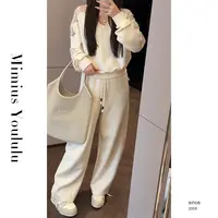 【mimius】&游鹿鹿 法式V领别致设计感百搭卫衣+长裤 G02173