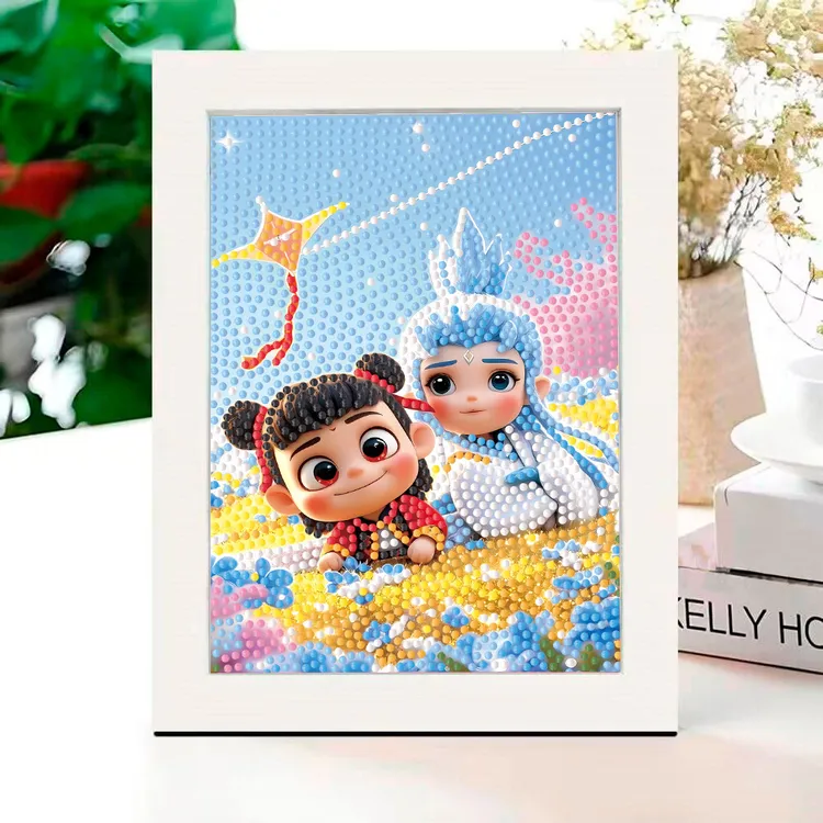 哪吒之魔童闹海钻石贴画学生手工diy益智玩具摆台六一儿童节礼物