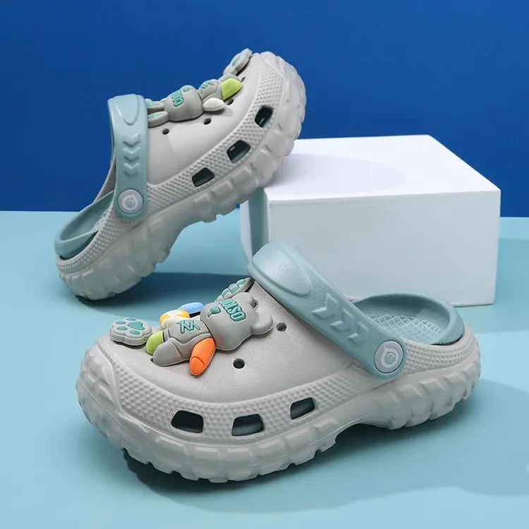 儿童洞洞鞋男童拖鞋夏季新款宝宝大童女童凉拖男孩防滑外穿沙滩鞋