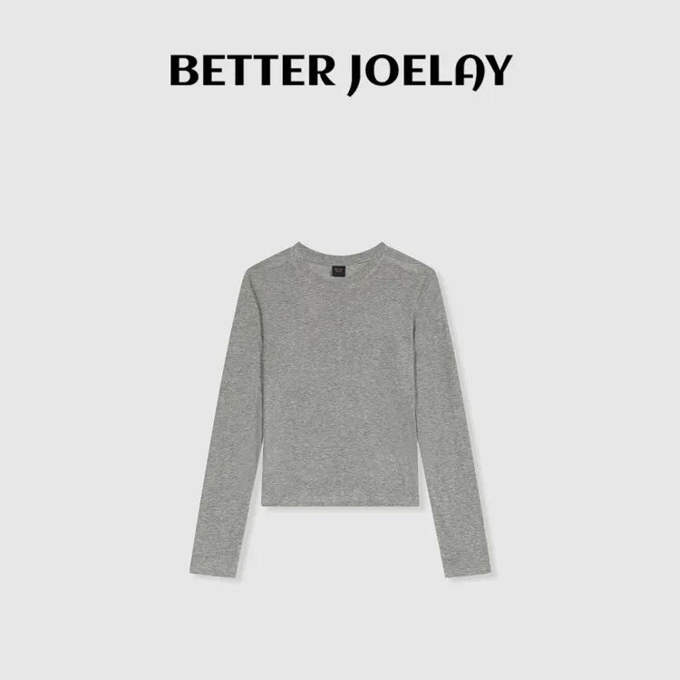 BETTER JOELAY-【酷飒先锋】时尚百搭简约T恤打底衫长袖KH1938