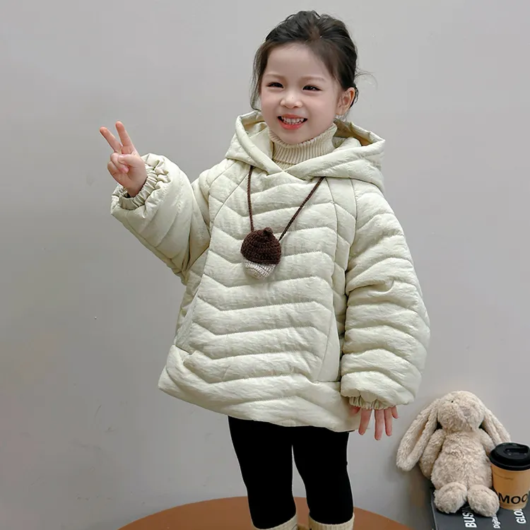 女童棉衣冬季2025新款洋气儿童夹棉加厚外套宝宝保暖加绒韩版棉服