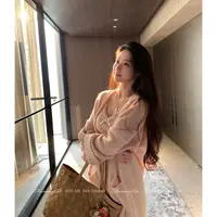 MummyCat下蛋喵【云朵慕斯】25新款绵羊毛中长款针织毛衣开衫外套