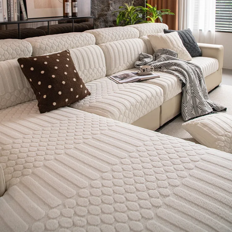 幸曼绒圈秋冬高克加厚加绒四季通用新品新款通用沙发套罩