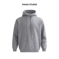 YIHAO STUDIO秋冬男款高级舒适连帽针织衫时尚百搭休闲保暖毛衣