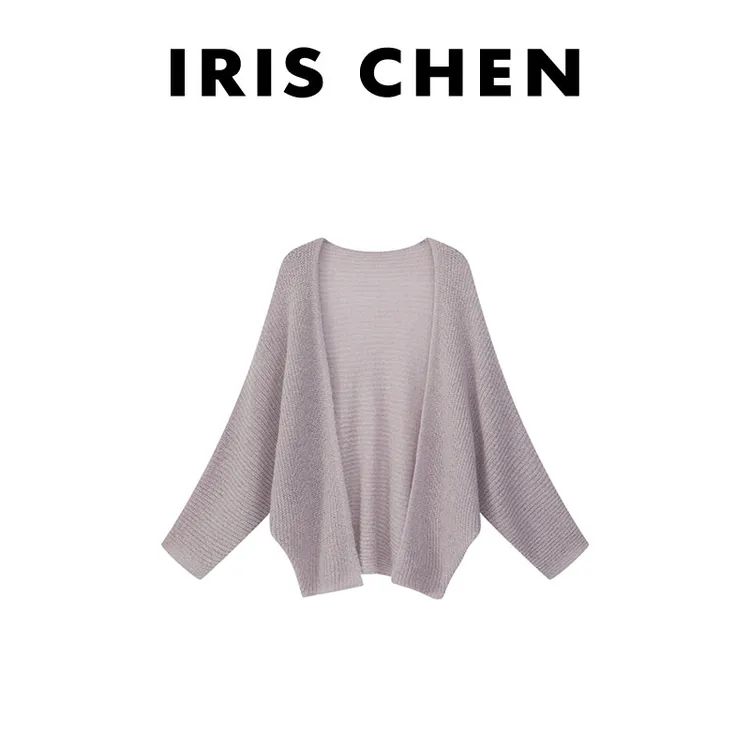 IRIS CHEN 巴黎 2025秋“超幼马海毛”绵羊毛蝙蝠袖针织外套25WT705