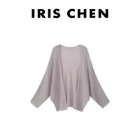 IRIS CHEN 巴黎 2025秋“超幼马海毛”绵羊毛蝙蝠袖针织外套25WT705