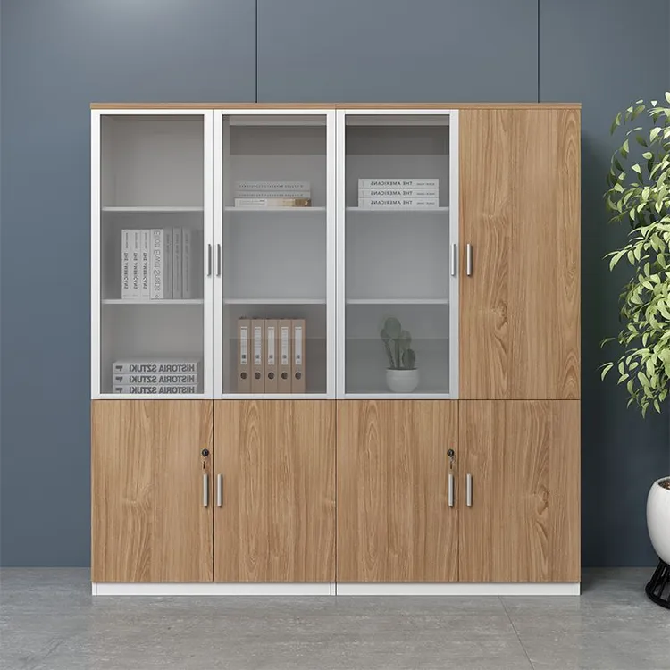 现代简约办公室老板桌配套书柜资料柜文件柜木质小柜子储物档案柜