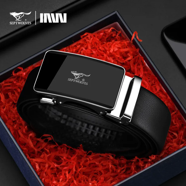 七匹狼皮带真皮男士正品腰带七夕情人节礼物送男朋友爸爸生日礼物