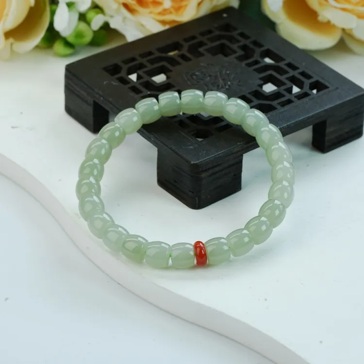 【小北严选】和田玉DIY单圈手串约6*7mm【多样性发一件】-BH16X623