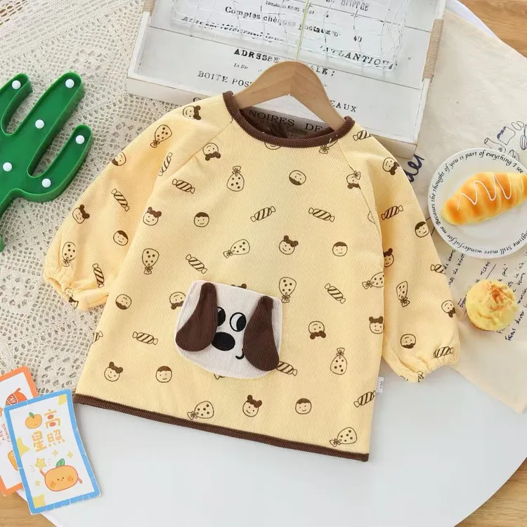 冬季儿童加绒罩衣保暖罩褂男童女童外穿厚倒穿衣围兜新款小孩护衣