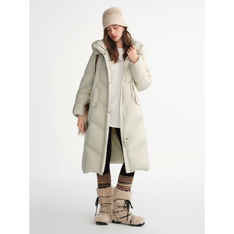 独束大码女装【暖暖面包】长短款连帽三防羽绒服25DS84037/84038