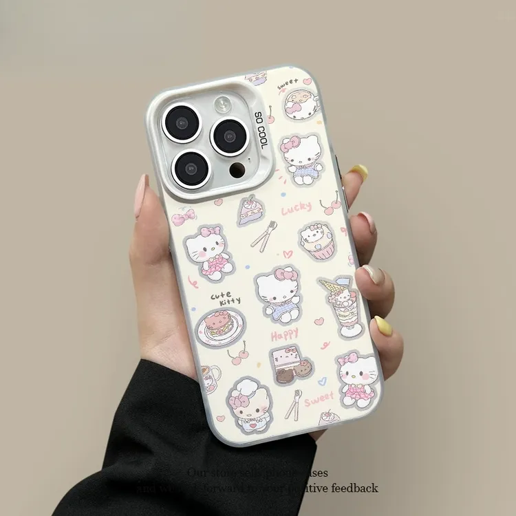 蛋糕KT合集彩银适用于苹果16promax可爱手机壳华为p70oppo小米15