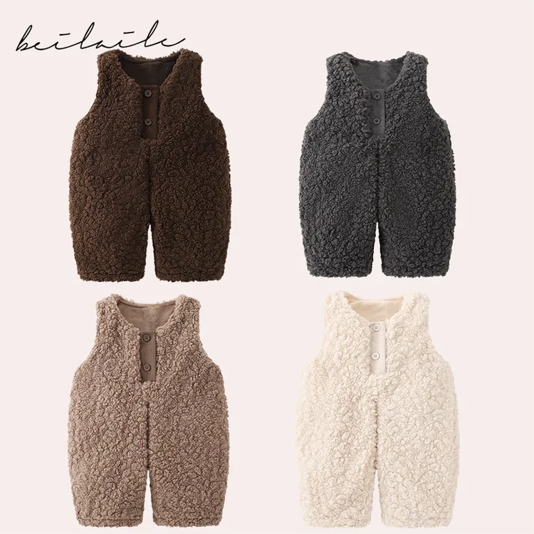 【棉花绒背带裤 小乐妈咪】棉花绒背带裤儿童小童女童连体衣服H1