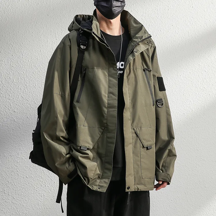 安第斯山脉登山户外三防冲锋衣男外套中长款夹克男