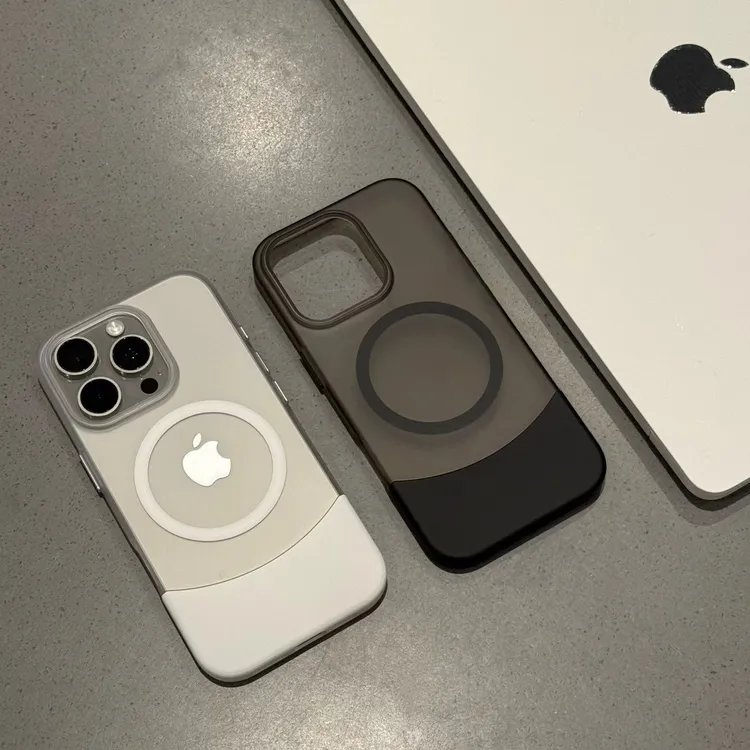 新款上下插拼适用苹果15promax磨砂iPhone16华为小米手机壳磁吸