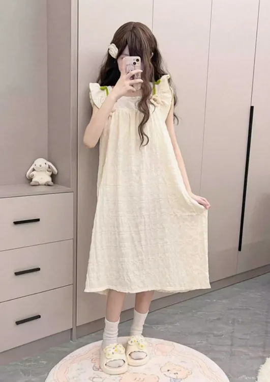 2025新款爆款睡裙女夏季吊带带胸垫ins风小清新可外穿家居服睡衣