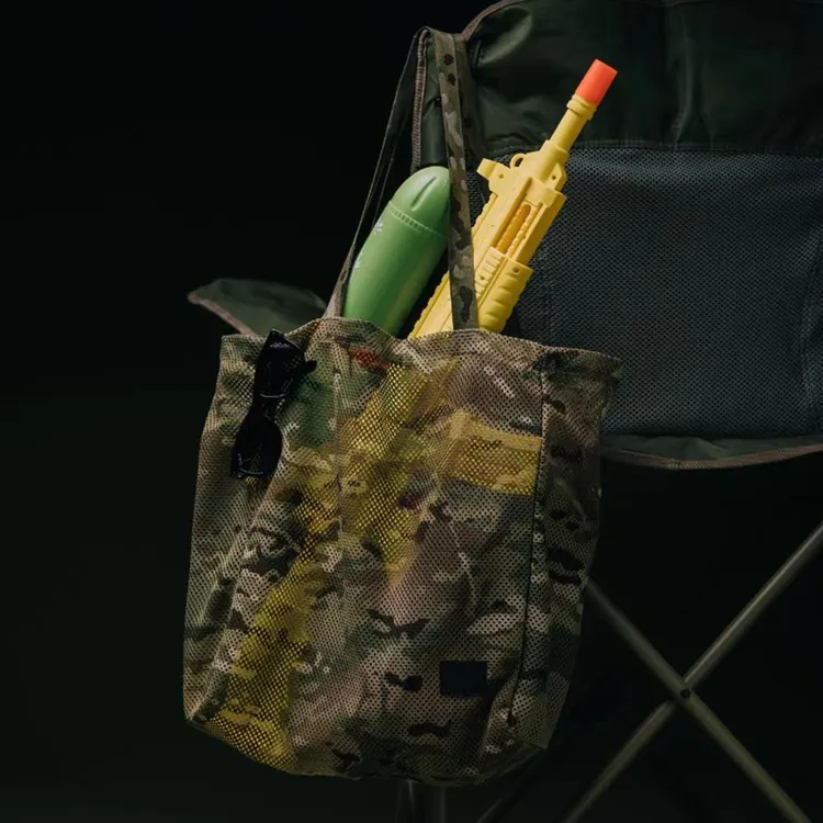 沙漏沙滩水上运动手提拎包托特包袋MC迷彩花网眼布织带魔术贴