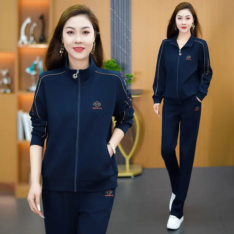 大码气质运动套装女2025新款时尚洋气中老年女士减龄跑步运动服