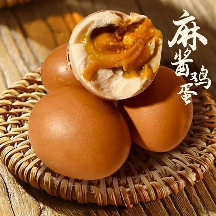 天津蓟县特产五香麻酱鸡蛋新鲜腌制流心起沙鸡蛋即食熟黄沙真空