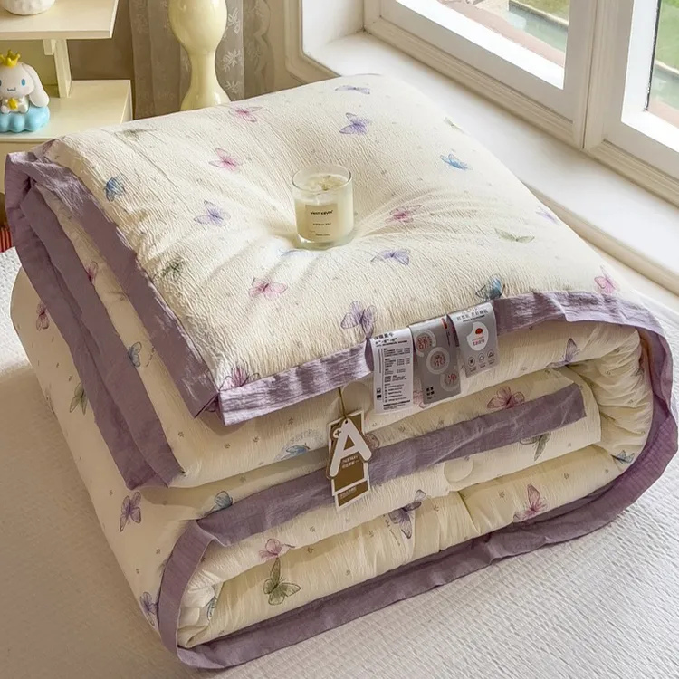 冬季被子加厚保暖绉绉纱亲肤秋冬款单人被子学生宿舍专用被芯冬被