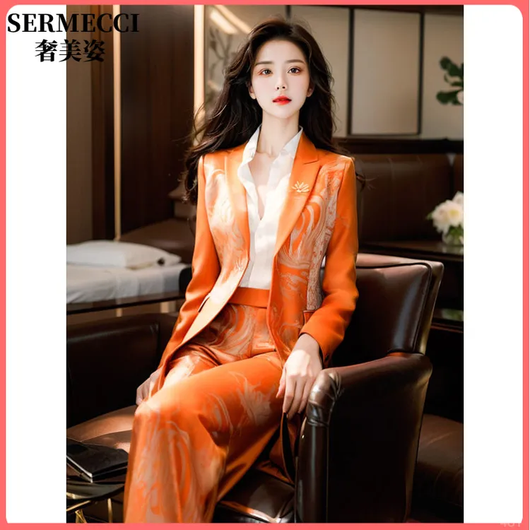 洋气时尚小众西装春装女新款2025年韩版修身设计感不撞款两件套装