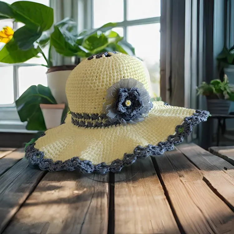 女士蕾丝遮阳帽，夏季出游防晒，时尚百搭，可折叠，出汗不留汗印子